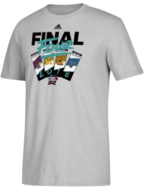 2018 Final Four March Madness Basketball Ticket Logo Gray Adidas T-Shirt