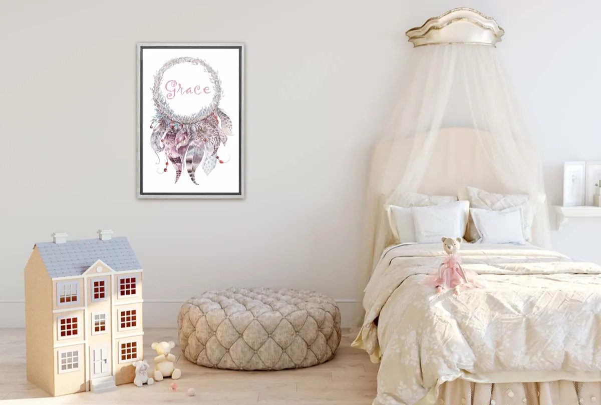 A DreamCatcher | Girls Personalised Canvas Wall Art Print