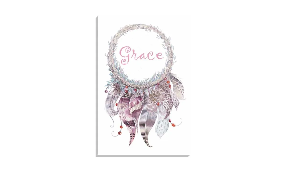 A DreamCatcher | Girls Personalised Canvas Wall Art Print