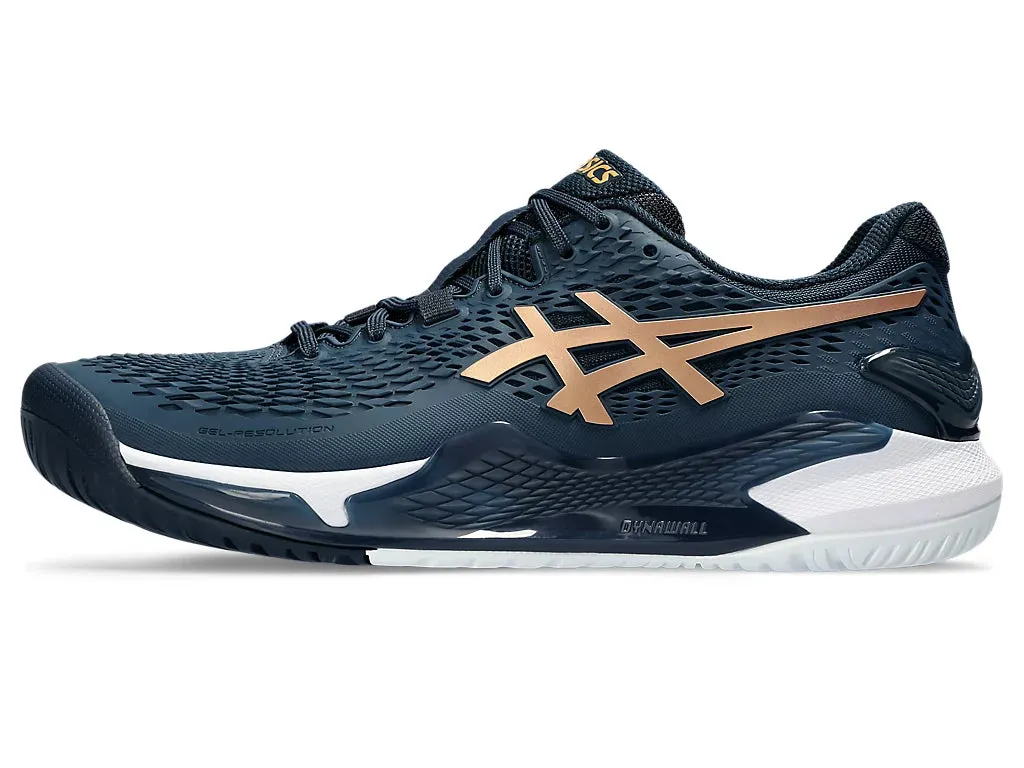 Asics Gel Resolution 9 Tennis Shoe | French Blue/Pure Gold