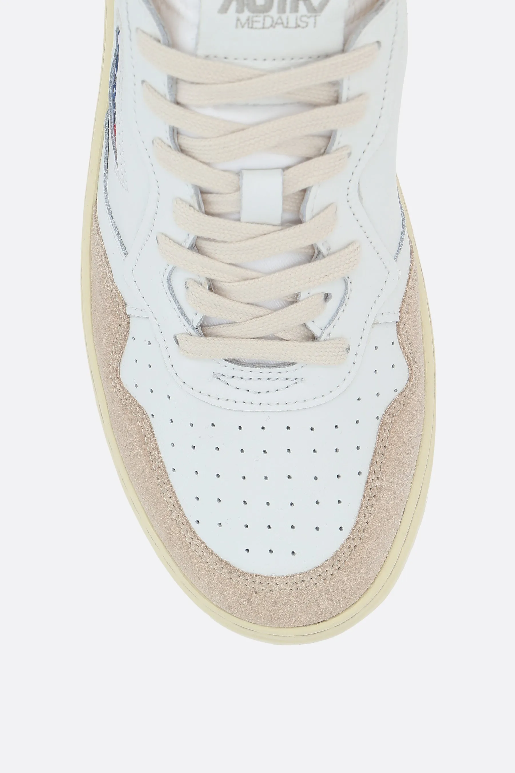 Autry Medalist smooth leather and suede sneakers