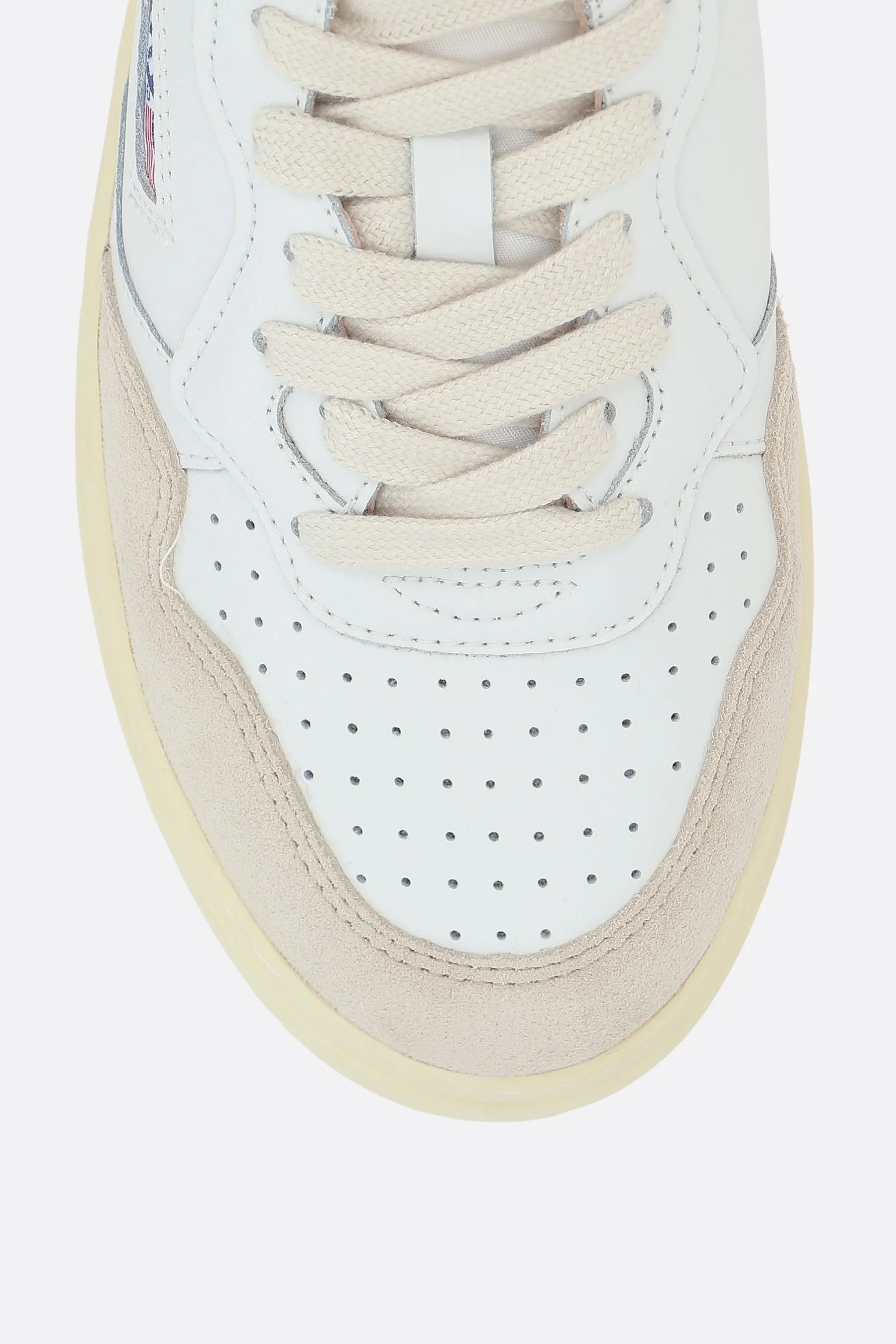 Autry Medalist smooth leather and suede sneakers