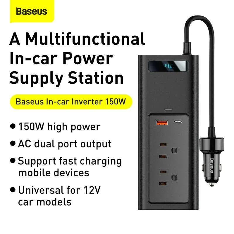 Baseus 12V DC to 110V AC 150W Car Inverter