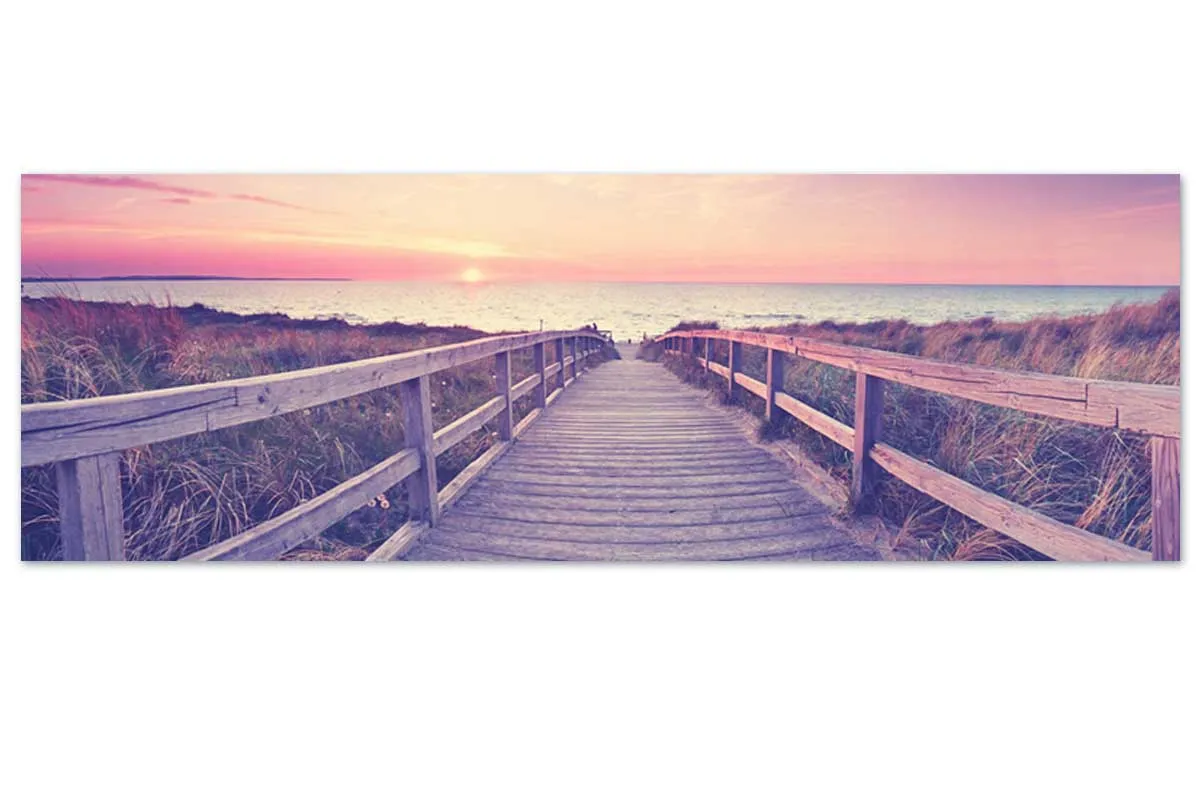 Beach Boardwalk Panorama | Canvas Wall Art Print