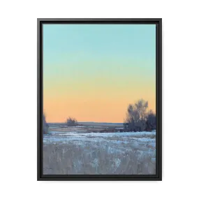 Ben Bauer: "Late Afternoon in March, Lowry, MN" - Framed Canvas Reproduction