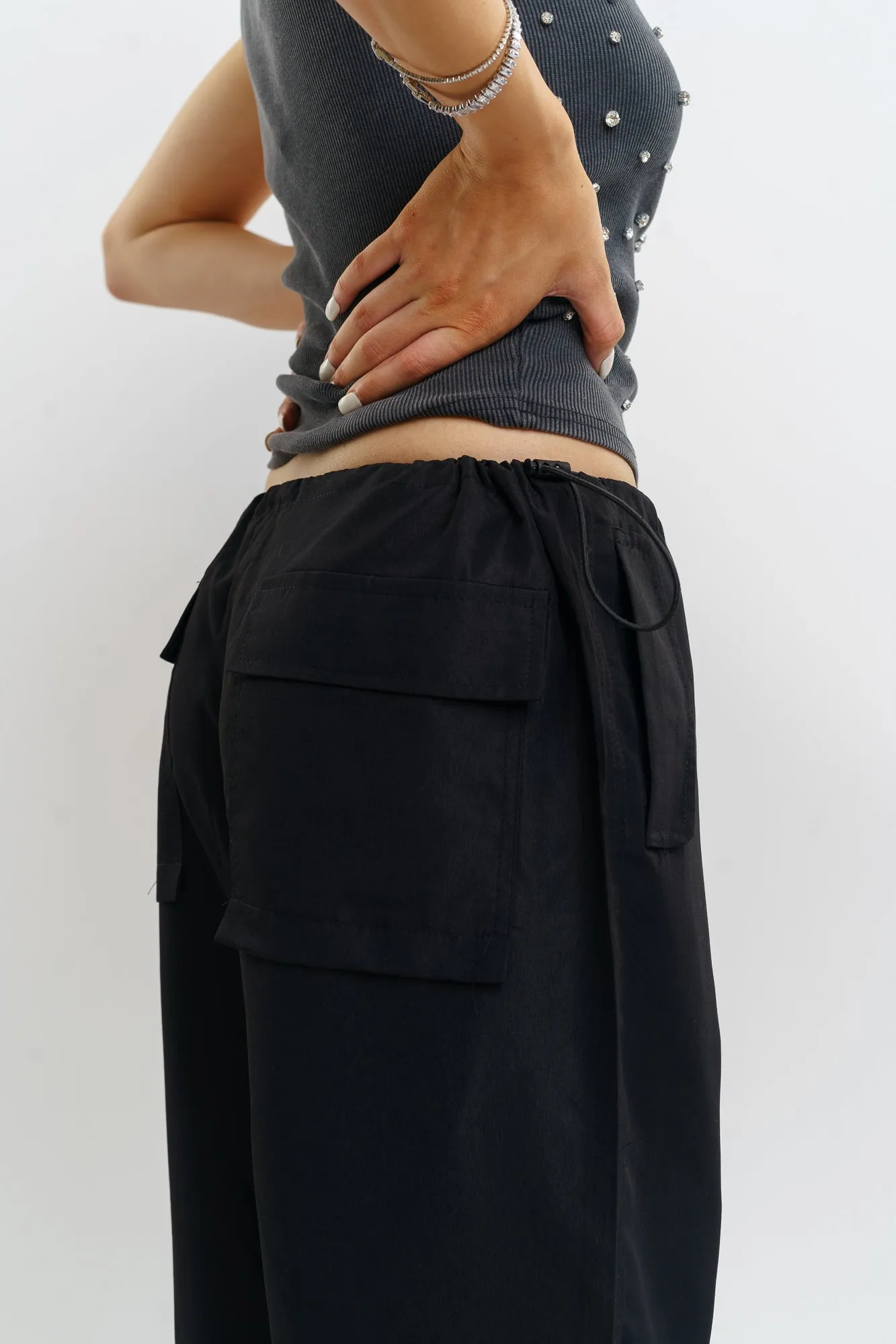 Black Parachute Pants