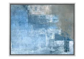 Blue and Grey Abstract | Canvas Wall Art Print