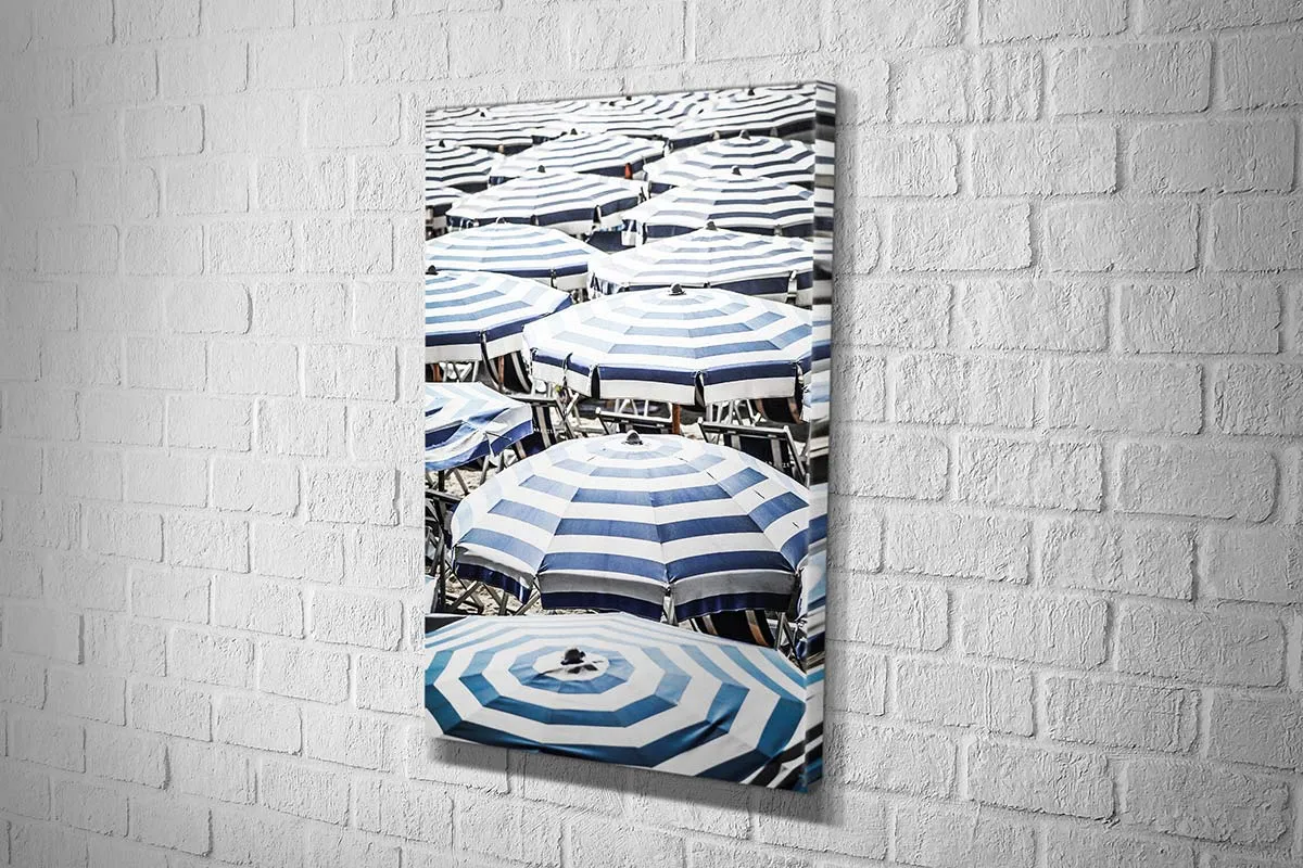 Blue Beach Umbrella 1 | Canvas Wall Art Print