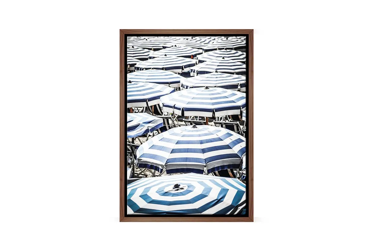 Blue Beach Umbrella 1 | Canvas Wall Art Print