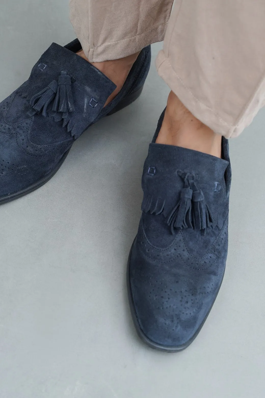 BROUGE LEATHER LOAFERS