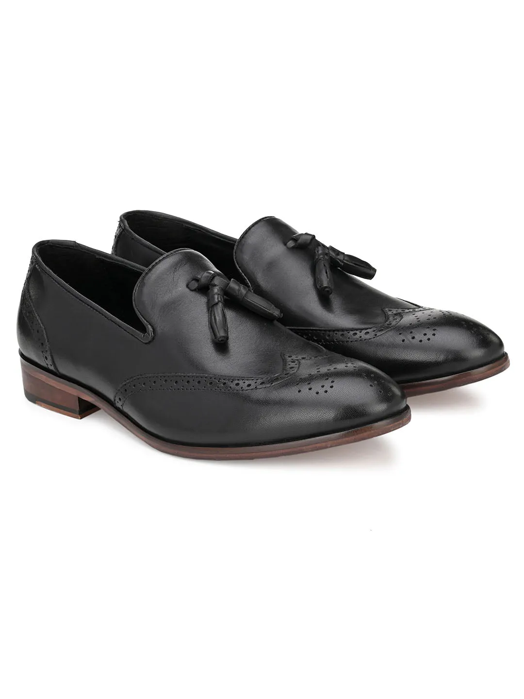 Bruce Black Tassel Loafers