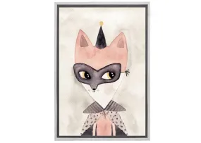 Carnival Fox Watercolour | Canvas Wall Art Print