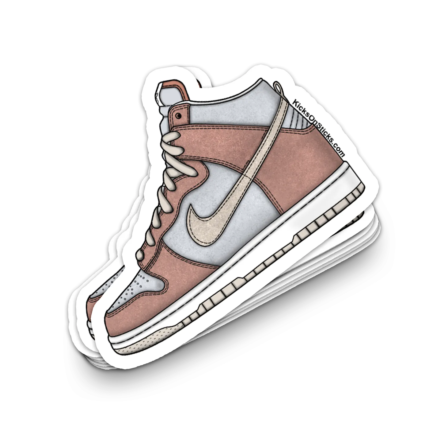 Dunk High "Fossil Rose" Sneaker Sticker