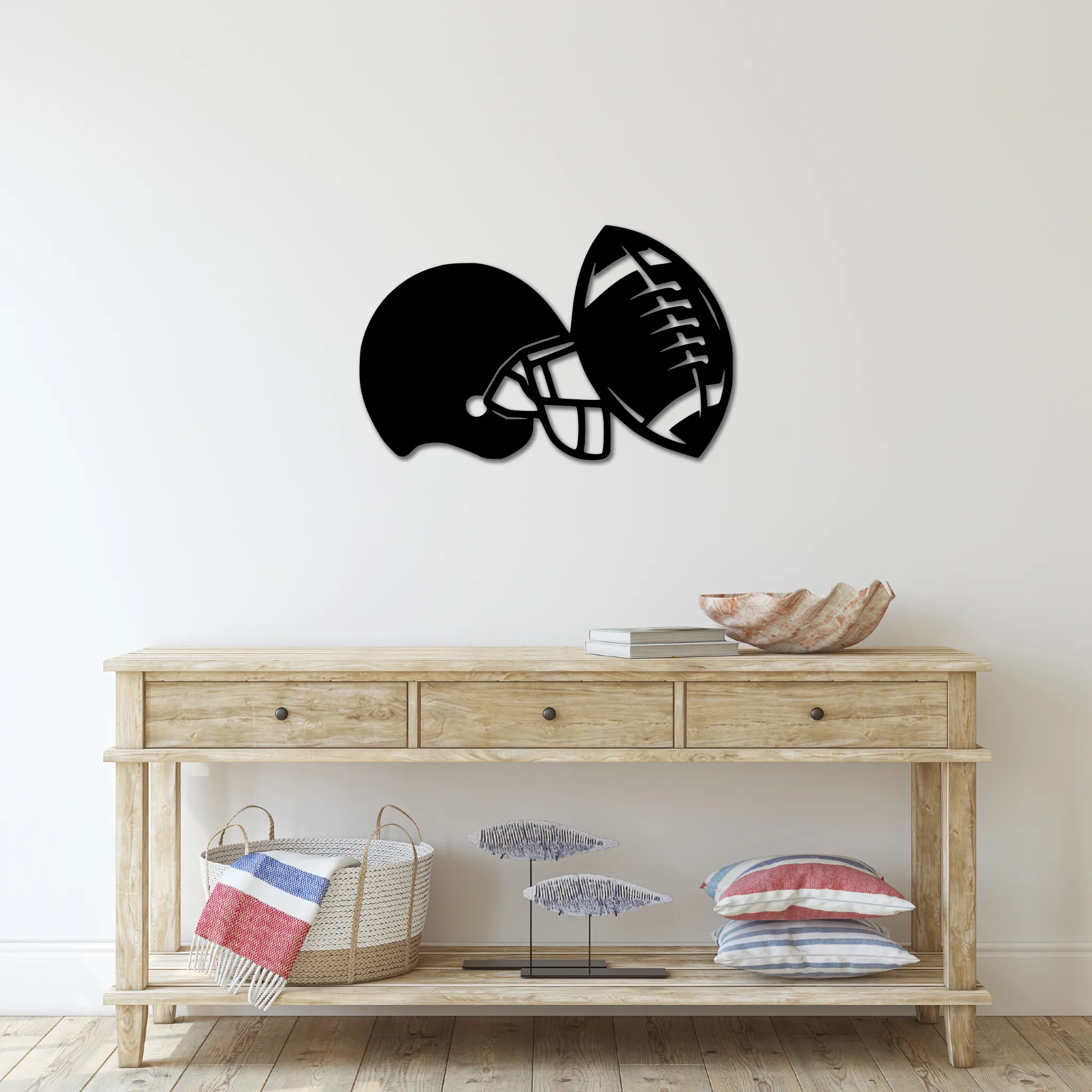 Football Helmet - Metal Wall Art