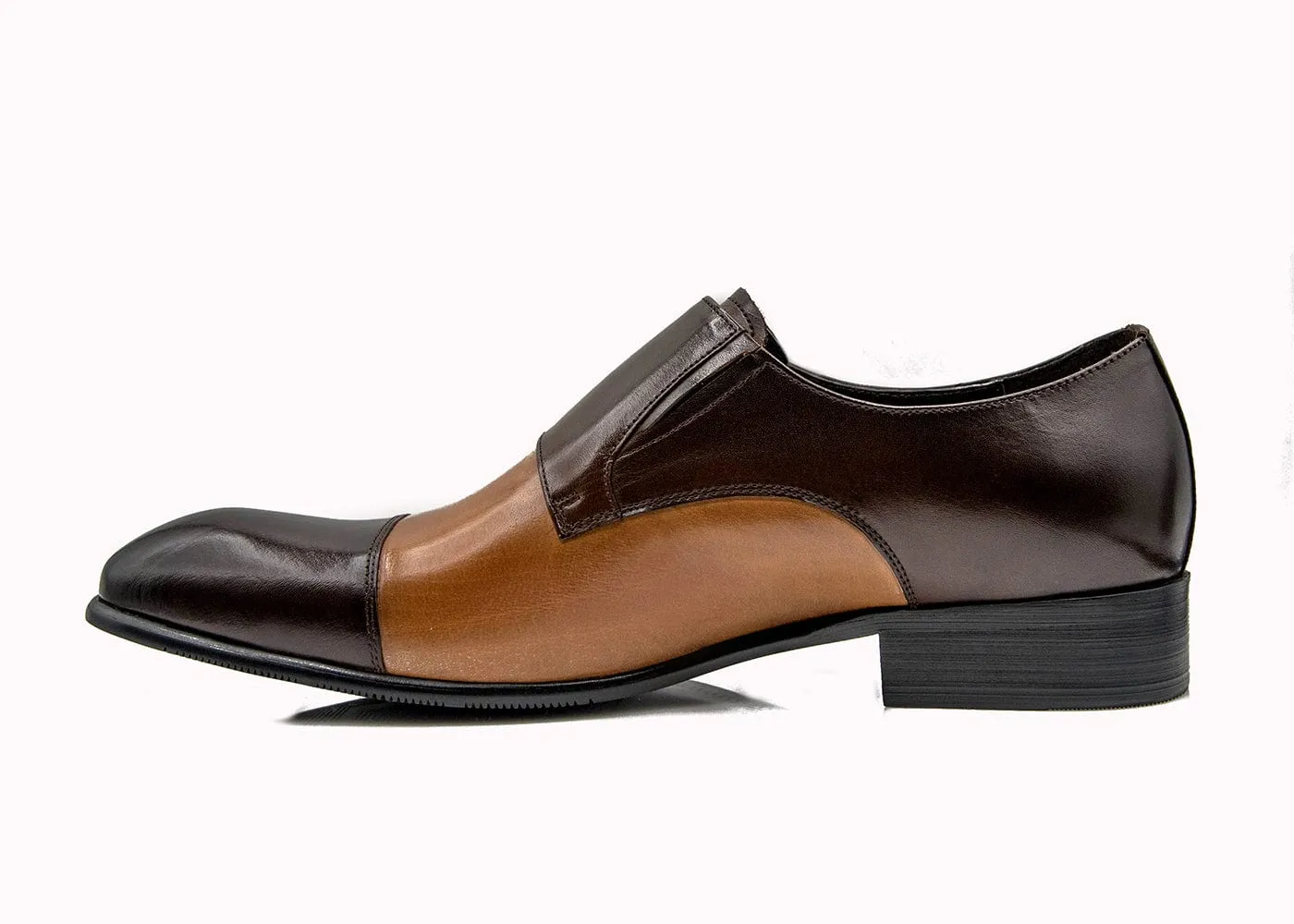 Brown Double Monk Strap Shoes