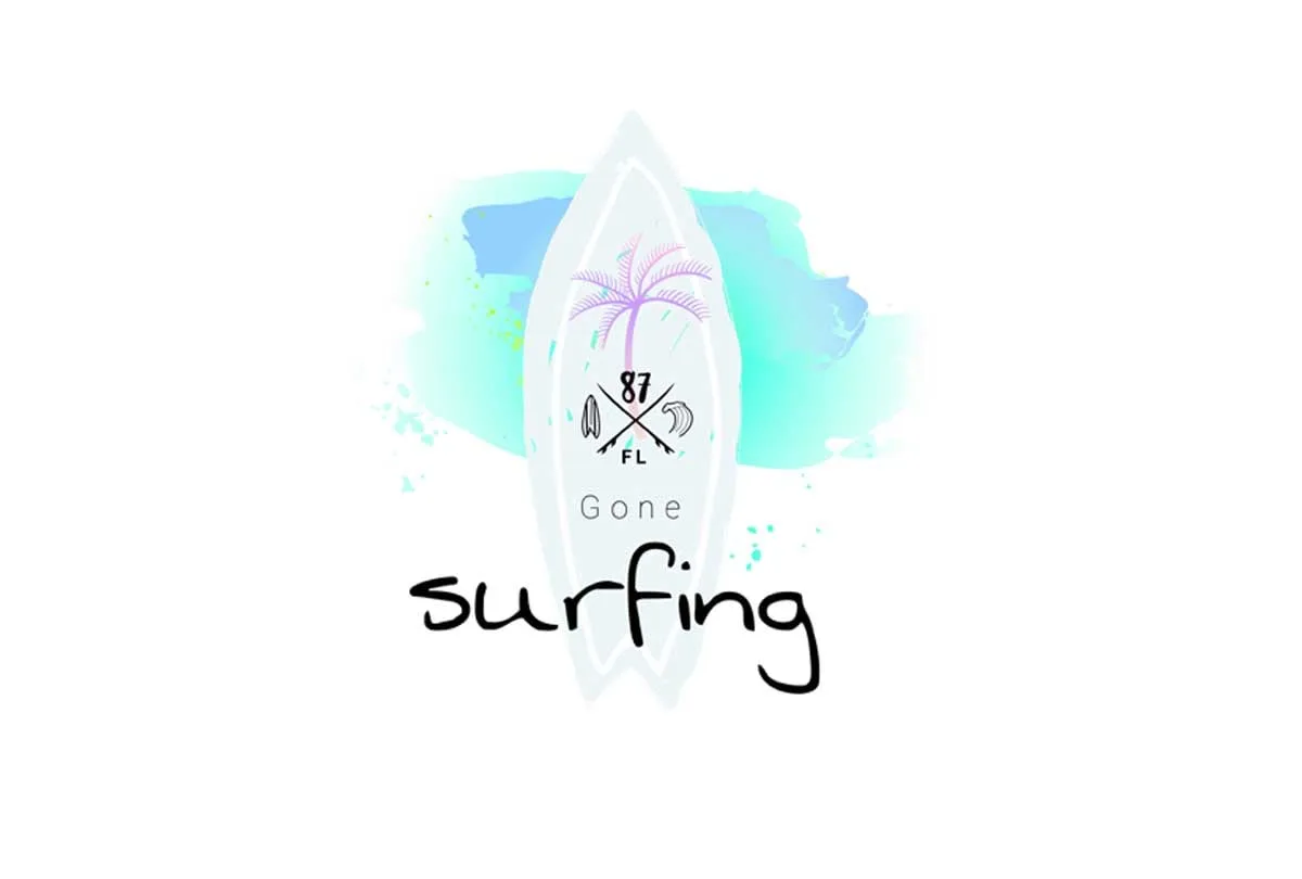 Gone Surfing  | Beach Wall Art Print