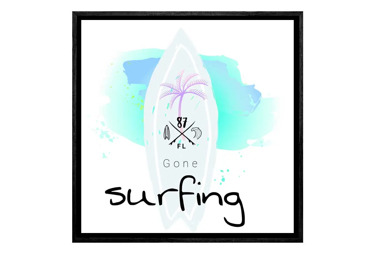 Gone Surfing  | Beach Wall Art Print