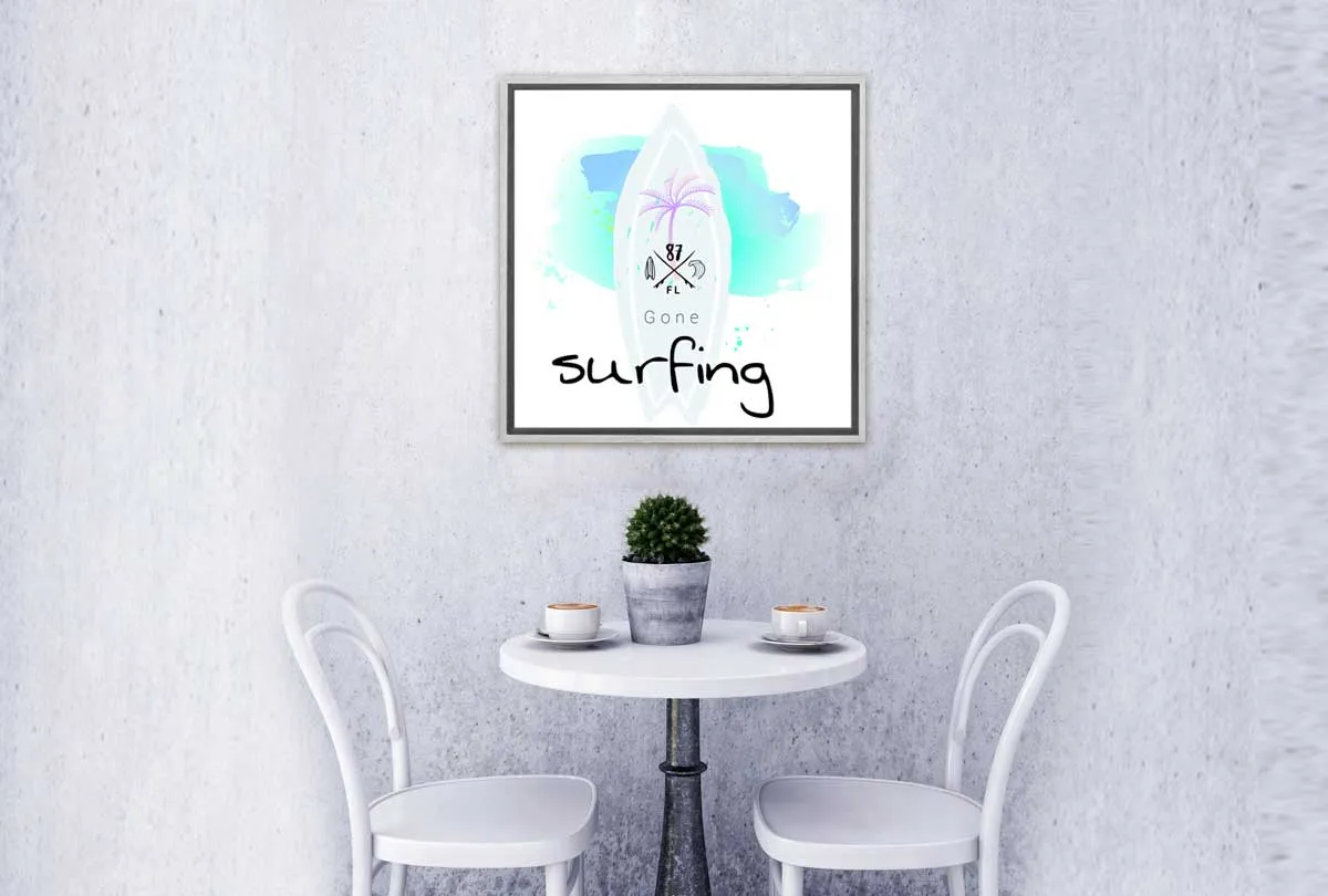 Gone Surfing  | Beach Wall Art Print