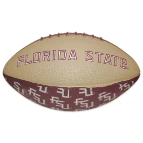 Logo Brands Florida State Stacked FSU Design Mini Rubber Football