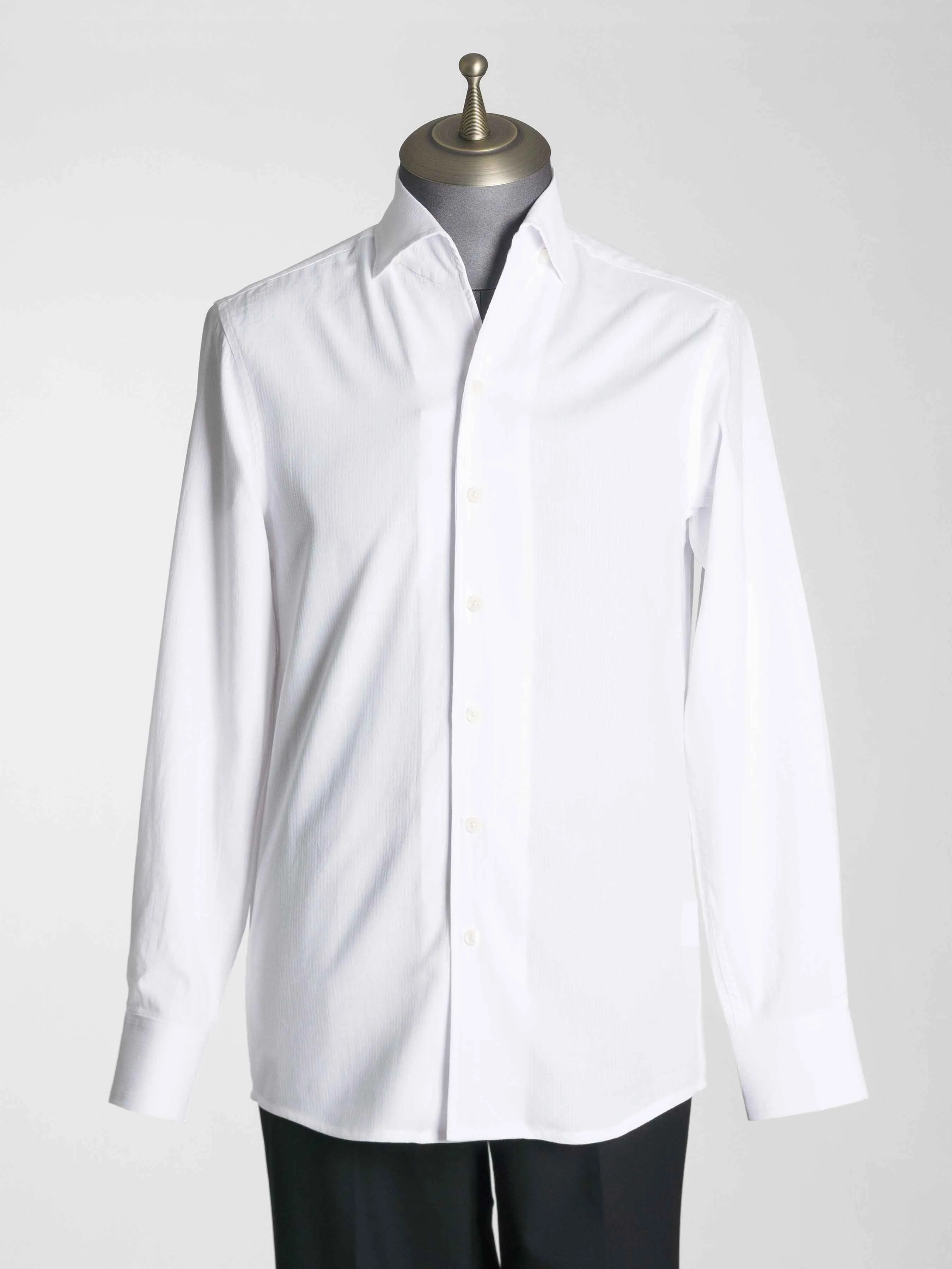 Luca Formal Shirt - White One-Piece Collar