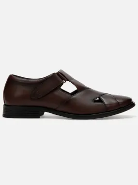 Men's Wine Peshawari Formal Slip On Sandal (ID4091)