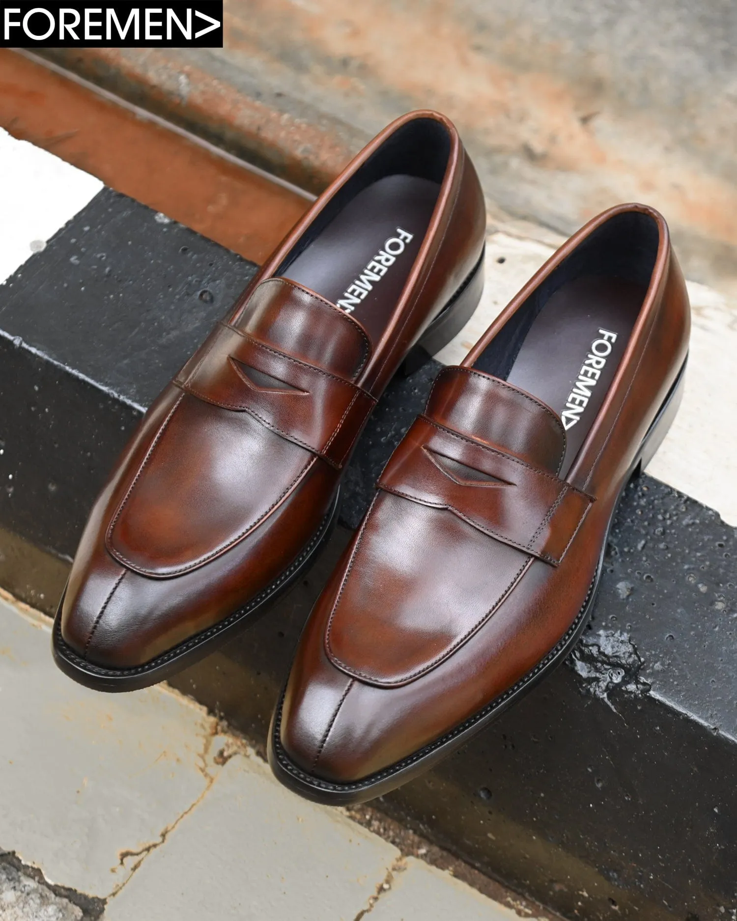 PARIS | Oak Brown Leather Loafers